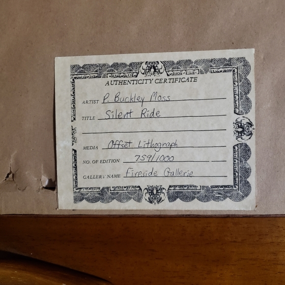 "Silent Ride" by P. Buckley Moss - Picture 7 of 11